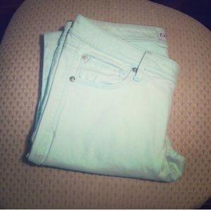 Mint Green Express Jeans